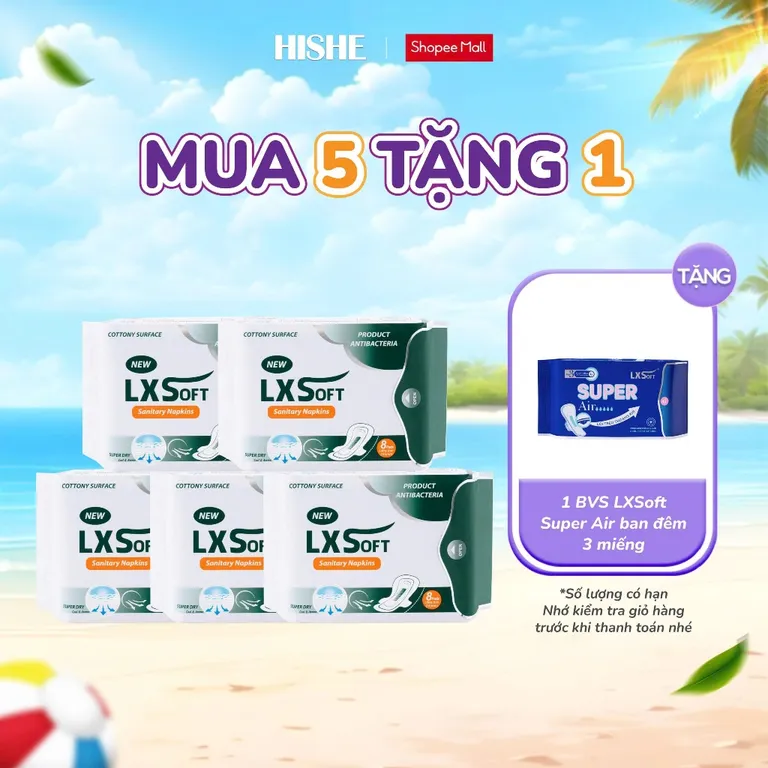 [Mua 5 Tặng 1] Combo 5 Gói Băng Vệ Sinh LXSoft Hàn Quốc - Bạc hà - Siêu mỏng - Siêu thấm hút