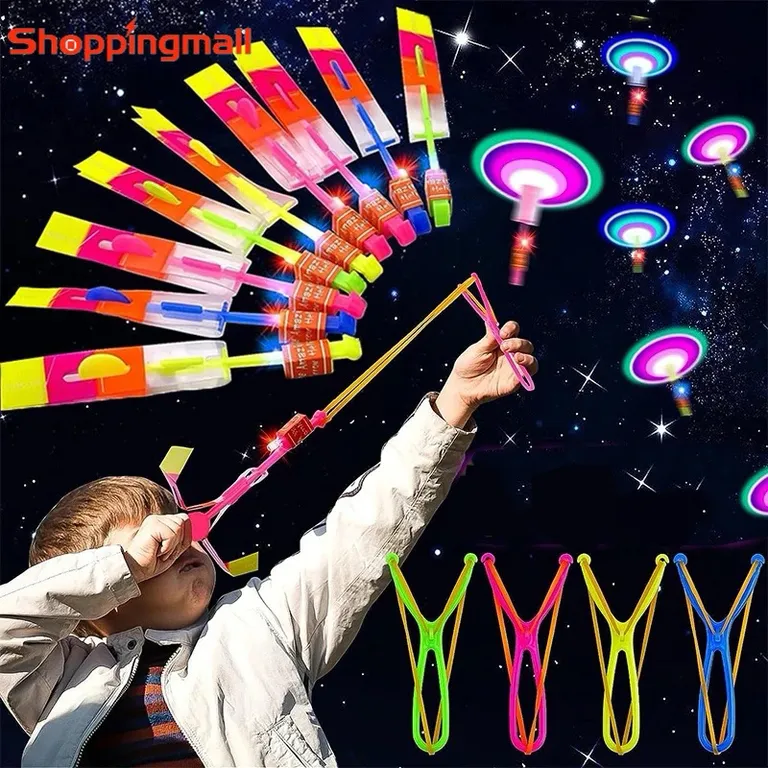 Combo 10 Ná Bắn Đèn Led Bay Lên Trời - Ná Chữ Y Dây Thun, Vận Động Ngoài Trời