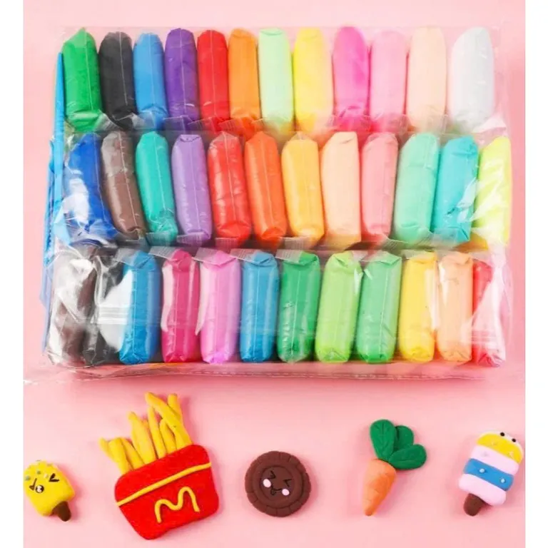 PVN58576 Đất sét tự khô Nhật 12/36 màu an toàn nặn hình cao cấp siêu nhẹ dành cho bé làm butter slime trang trí