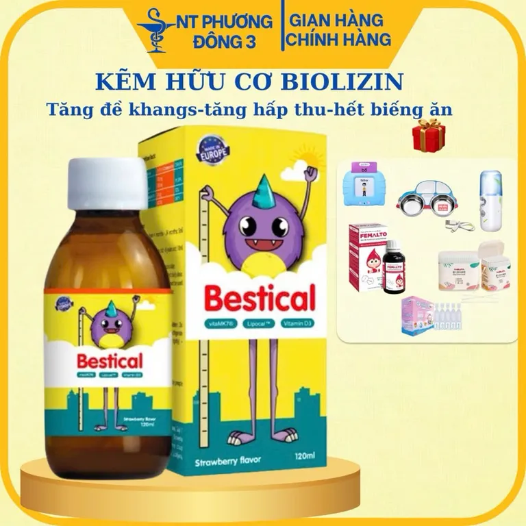 Bestical bổ sung calci vitamin d3, vitamin k2 giúp bé phát triển chiều cao, xương chắc khỏe