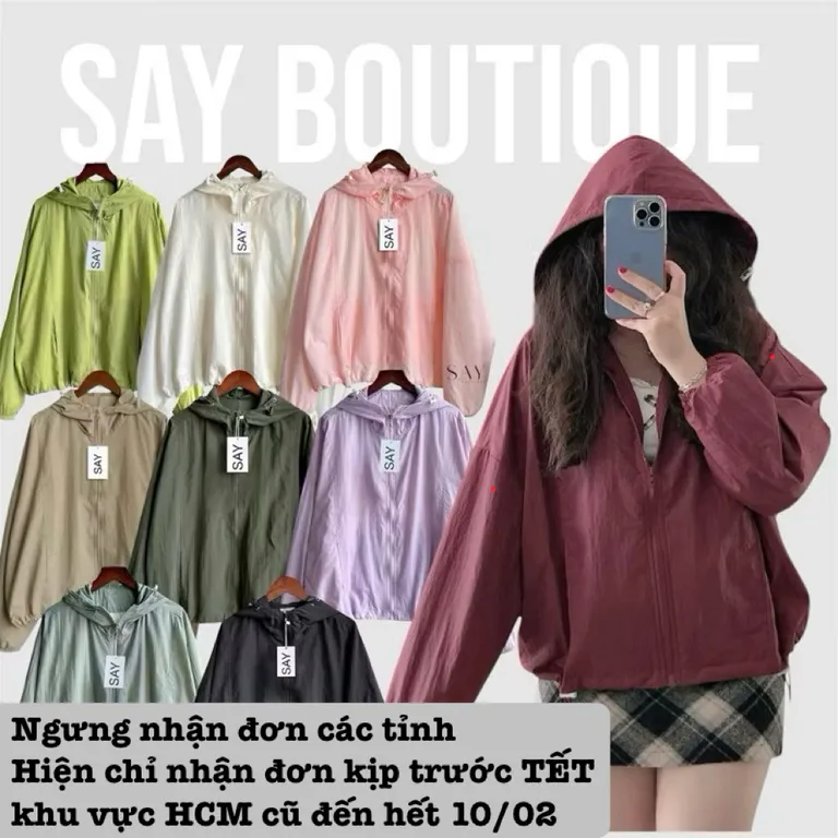 NgàycuốinhậnđơnHCM/Áo khoác dù trượt nước chống nắng,chống gió Hàn 2lớp FORM RỘNG dáng Boxy,lótmềm,túi trong,nónto,cổcao