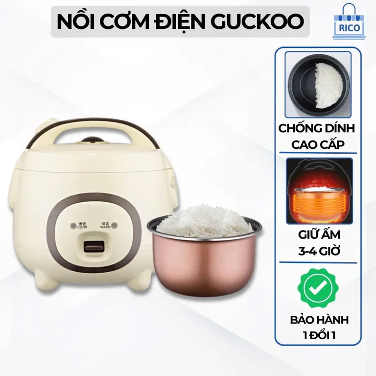 Nồi Cơm Điện MiNi GUGKOO Loại 1L-1.2L-1.8L Cao Cấp Hàng Loại 1