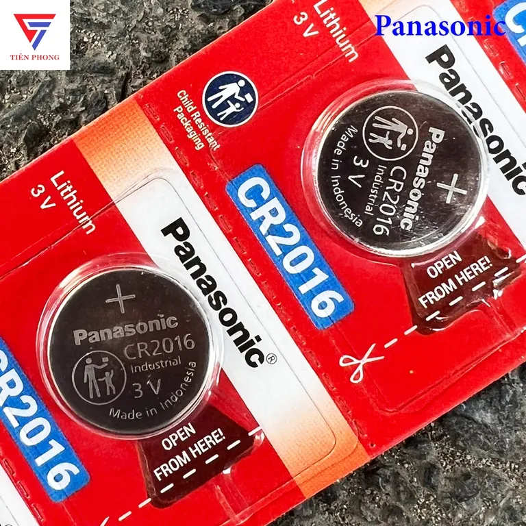 Pin CR2016 Panasonic 3V, Pin cúc áo chính hãng made in Indonesia