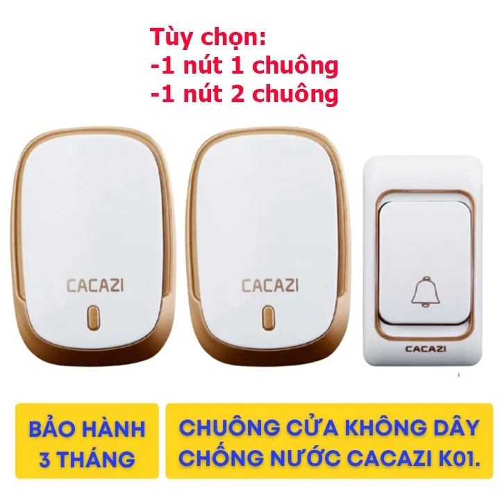 Chuông cửa không dây LWR-k01 K02 K03  36 kiều chuông khoảng cách 300m 1 chuông và hai chuông