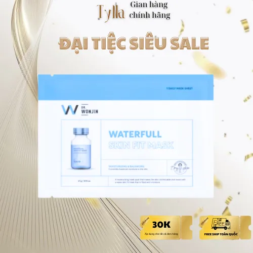 Hộp 5 miếng Mặt Nạ Giúp Giảm Sưng Viêm Mụn Wonjin Waterfull Skin Fit Mask