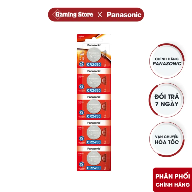 Pin Panasonic CR2450 Lithium 3 Volt - Hàng Chính Hãng