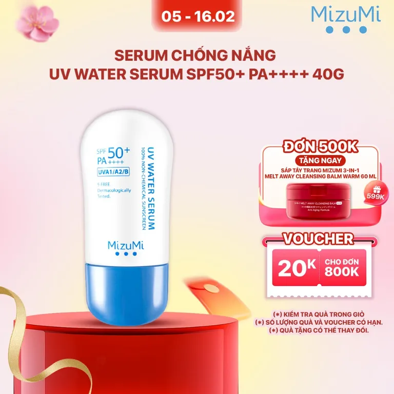 MizuMi Kem Chống Nắng UV Water Serum SPF50+ PA++++ 40g Phổ Rộng