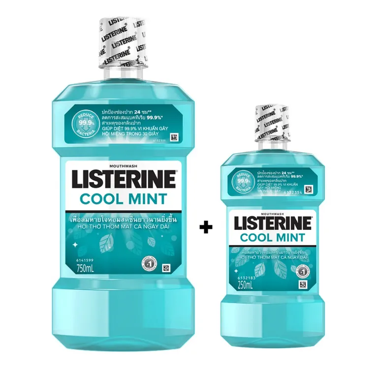 Nước Súc Miệng Listerine Thái Lan vị bạc hà dịu nhẹ bảo vệ răng chắc khỏe và thơm mát