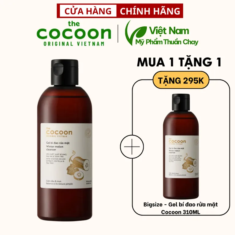 Gel bí đao rửa mặt cocoon 310ml thuần chay - Special Deal