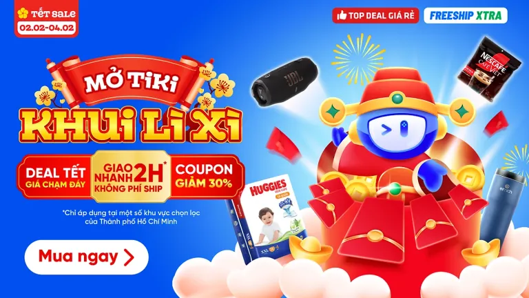 Tiki Lịch Deal Tháng 2/2026: Sale 02.02 - Đồng Giá 88K - Giao 2H - Coupon 30%