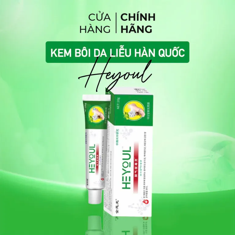 Kem bôi ngoài da HEYOUL Hàn Quốc á sừng, chàm, tổ đỉa, nấm hắc lào, viêm da cơ địa trọng lượng 20gr