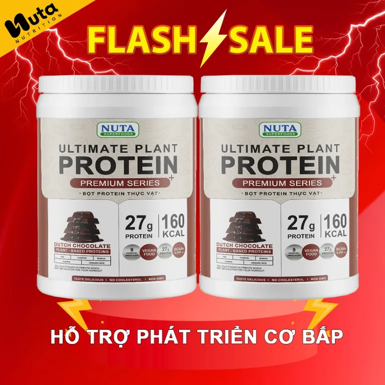 Bột Whey Protein NUTA Hỗ Trợ Tăng Cơ, Sữa Tăng Cơ Bổ Sung Đạm Ultimate Protein Chính Hãng