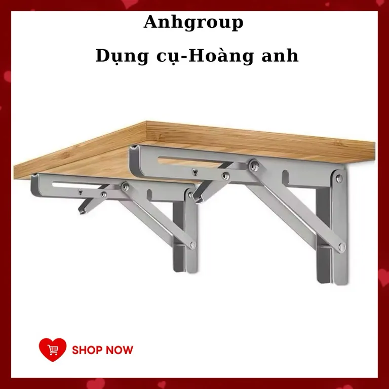 Bản Lề Gập Thông Minh, Ke Đỡ Gập Chịu Lực 80kg, Ke Góc Gập, Giá Đỡ Bản Lề Thông Minh Inox Cao Cấp