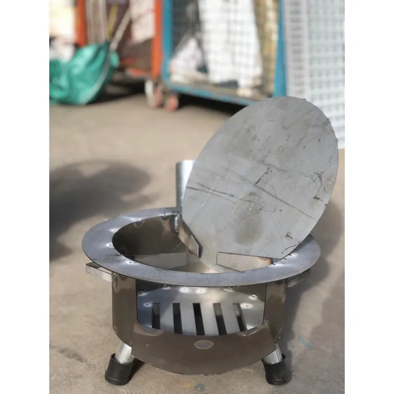 (Hàng loại 1)Bếp củi đa năng nhà gia công> thiết kế thêm phần đỡ củi, ống khói, tấm lót chống đen nồi