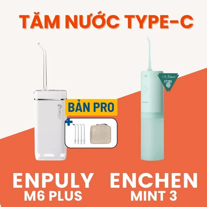 [PLUS] Máy tăm nước Enpuly M6 Plus - Xịt vệ sinh răng miệng Enchen Mint 3 - Máy tăm nước Xiao