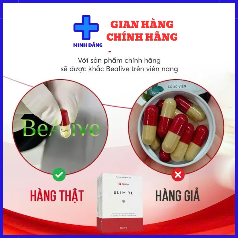 Giảm Cân SLIM BE của BEALIVE Chính Hãng - Trà giảm cân SLimBe Giúp Giảm Cân An Toàn Hộp 30 Viên