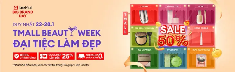 Lazada: Tmall Beauty Week - ĐẠI Tiệc LÀM ĐẸP