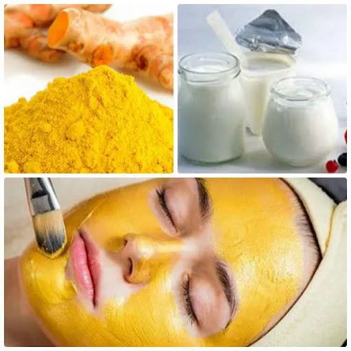 Mặt nạ tinh bột nghệ, sữa chua không đường