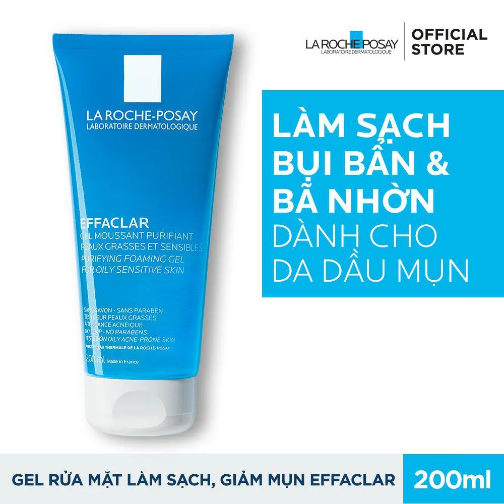 Gel Rửa Mặt Tạo Bọt La Roche-Posay Effaclar Cho Da Dầu Nhạy Cảm