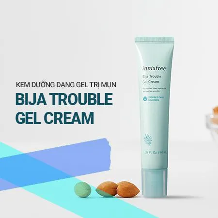 Kem trị mụn Innisfree Bija Trouble Gel Cream