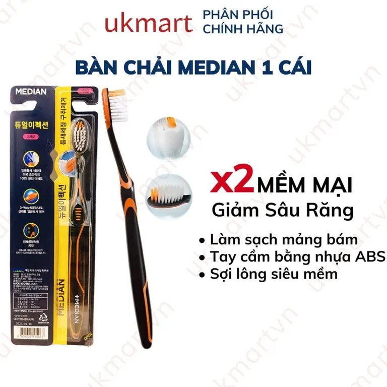 [HB Gift] Bàn Chải Đánh Răng MEDIAN Lông Chải Mềm Mượt