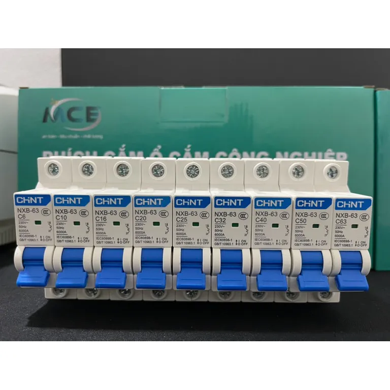 Aptomat MCB 1 Pha NXB-63 Chint 6A, -->63A Dòng Cắt 6KA~10KA