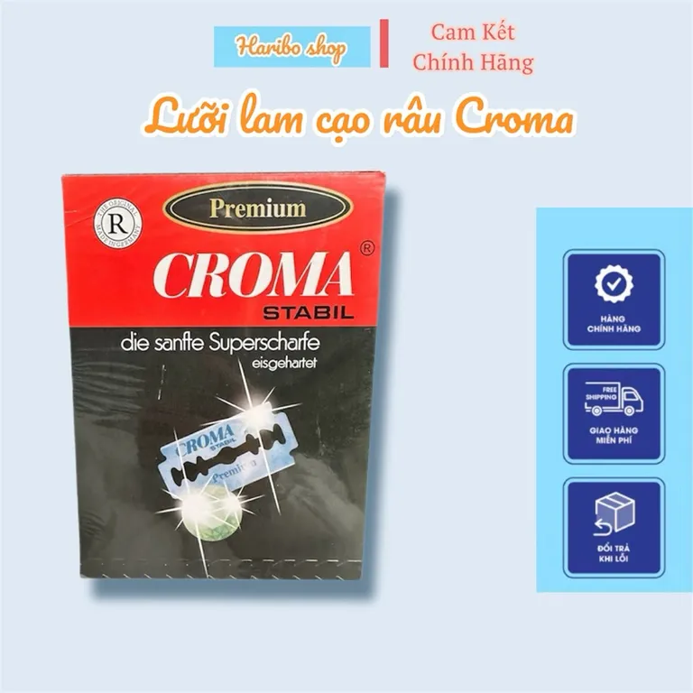 Lưỡi Lam Cạo Râu Croma stainless nhập khẩu Đức siêu sắc không gỉ