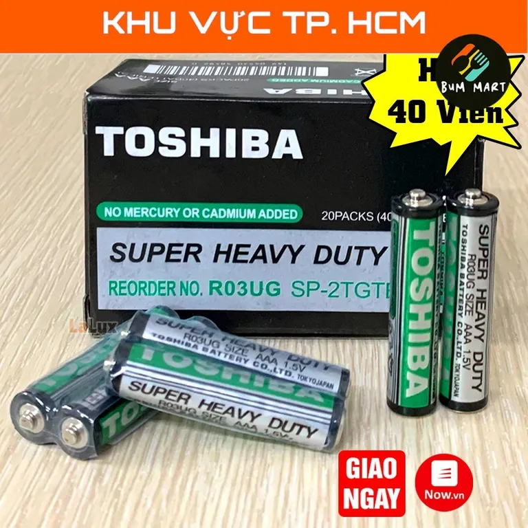 Hộp Pin AAA TOSHIBA 1.5V ( 10-40 Viên ) - Pin 3A , Pin Tiểu Nhỏ, Dùng Cho Remote Máy Lạnh(tv), Đồ Chơi