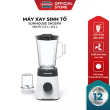 [SVIP] Máy xay sinh tố đa năng Sunhouse SHD5114 - Công suất 450W - Lưỡi dao Inox sắc bén - 3 chức năng - Hàng chính hãng