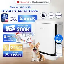 [MỚI] Máy Lọc Không Khí Cho Thú Cưng Vital Pet Pro 51m2 | Lọc bụi mịn-Khử mùi,giữ lông thú cưng-Màng lọc tự vệ sinh