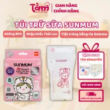 Hộp 50 Túi Trữ Sữa Sunmum Thái Lan Zip An Toàn, Không Chứa BPA - Dung tích 150ml/250ml – Tằm Baby