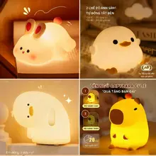 Vịt Led Đèn Ngủ Đèn ngủ bằng silicon mềm có sạc USB, Tắc Trẻ Em Kid Trang Trí Phòng Ngủ Quà Tặng Sinh Nhật