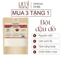Bột đậu đỏ hữu cơ UMIHOME 40G - Đắp mặt nạ dưỡng da, tắm trắng, tẩy da chết mờ thâm với Bột đậu đỏ hữu cơ