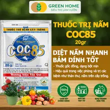 3 Gói Thuốc Trị Nấm Cây Trồng GreenHome, Coc85 Wp, Gói 20gr, Trừ Đốm Lá Cho Hoa Hồng,Cây Cảnh,Ăn Quả