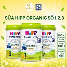 [Date Xa] Sữa Bột HIPP Organic số 1,2,3 hỗ trợ phát triển chiều cao trí não cho bé chuẩn team Vạn An