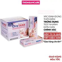 Que thử rụng trứng OVUTANA Tanaphar, Hộp 12 que - Xác định đúng thời điểm rụng trứng, tiện lợi, chính xác, test nhanh