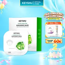 [TẶNG 2 MIẾNG] 1 Hộp Mặt Nạ Sợi Xơ Rau Má Centella Fiber KEYSHU Dưỡng Ẩm, Hỗ Trợ Ngăn Ngừa Lão Hóa 10 Miếng 30ML