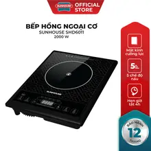 Bếp hồng ngoại cơ Sunhouse SHD6011, Công suất 2000W,  Phím bấm điện tử, 5 chế độ nấu, Bảo hành chính hãng 12 tháng Bế
