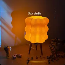 [ẢNH THẬT] Đèn trang trí bàn làm việc soft wavy, đèn decor phòng ngủ ánh sáng vàng ấm, quà tặng sinh nhật