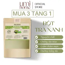 Bột Trà Xanh hữu cơ UMIHOME nguyên chất 40g đắp mặt nạ trắng da, ngừa mụn và thâm hiệu quả, chống lão hóa