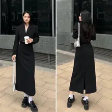 [Peinn] Chân váy dài Midi dáng suông chữ A xẻ tà sau đơn giản tôn dáng đi học đi làm đi chơi