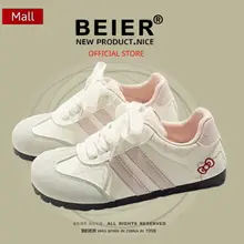 BEIER Giày Sneaker Nữ Kitty Êm Chân Đế Cao Su Chống trượt Mã 3526 – hồng xám
