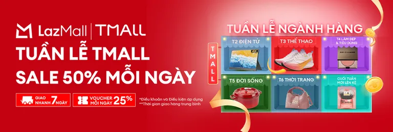 Lazada TMALL Brand Day LazMall – Deal Chính Hãng, Voucher Độc Quyền