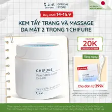 Tẩy trang, Kem tẩy trang Chifure Washable Cold Cream 300G không cần nhũ hóa 2 in 1, tẩy trang, cấp ẩm