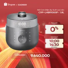 Nồi Cơm Điện Tử Áp Suất Cao Tần Cuckoo CRP-LHBR1000F 1.8 Lít -Lòng nồi X-Wall Black - áp suất 2.0 ATM- bảng Tiếng Việt