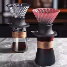 Bộ ấm pha cà phê V60, bình đựng cà phê, giấy lọc,ấm trà cà phê thủy tinh,ấm chia sẻ cà phê-500ml,cốc lọc thông minh V60