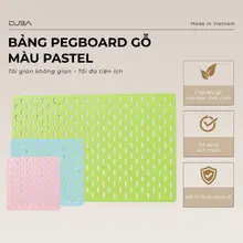 [Tặng 4 miếng dán tường] BẢNG PEGBOARD Gỗ Treo Tường Thương Hiệu DUBA - Bảng Lỗ Decor Góc Làm Việc