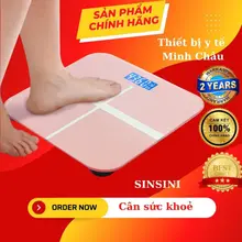 Cân Sức Khỏe Thông Minh Bluetooth SINSINI – Đo 13 Chỉ Số Cơ Thể, Kính Cường Lực 180kg, Đẹp, Tiện Loi