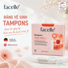Tampon Facelle Nhập Khẩu Đức Đủ Size Mini Normal Super, Băng vệ sinh cho ngày vận động và bơi