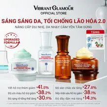 Bộ serum + kem dưỡng trắng da chống lão hóa VIBRANT GLAMOUR Combo Khoa Học Sáng Niacinamide 2.0+Tối Retinol 2.0 4pcs